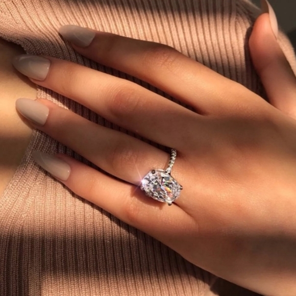 🎀925-6ct Oval Sapphire Ring - Picture 6 of 7